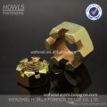 High quality DIN935 and DIN979 zinc plate carbon steel hexagon castle nut (M4-M100)